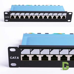 dGLink 10"Patch panel Cat 6, 12 port x RJ45 FTP