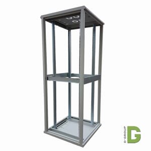 Canovate 19" Gulvskap åpent 42U 800x800-Sort