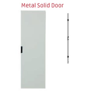 Ståldør til Canovate 19" 42U Gulvskap B=600 Lys grå