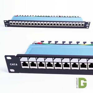 dGlink Patchpanel Kat 6 24 Port FTP 90 Grader