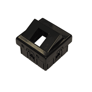 Brikke 45x45 skrå for 1 port  RJ45 RAL 9004