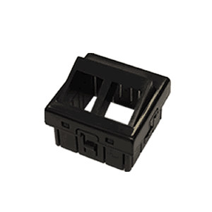 Brikke 45x45 skrå for 2port  RJ45 RAL 9004