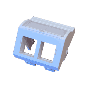 Brikke 45x45 skrå for 2port RJ45