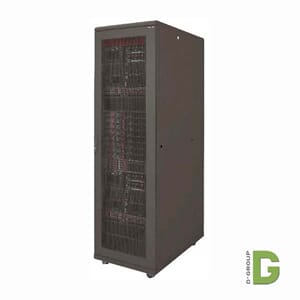 42U 600x1000 Serverskap, montert, perforert dør