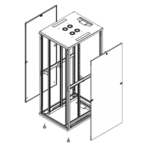 Åpent rack 42U 800x1000 Sort