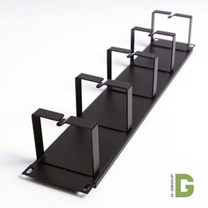 Patchkabelguide horisontal  2 U, SORT