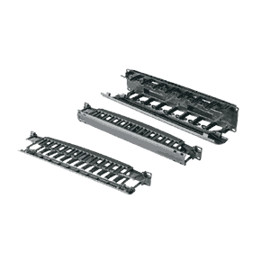 Patchkabelguide horisontal 2U Sort hengslet