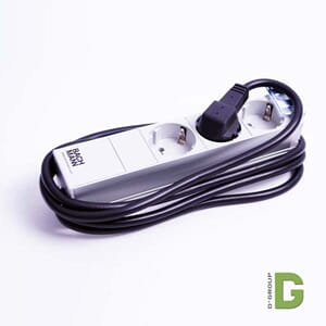 10" Strømlist med 3 uttak